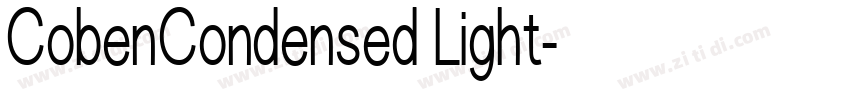 CobenCondensed Light字体转换